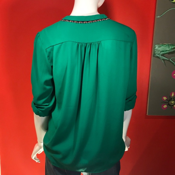 Collective Concepts Emerald Green Blouse - Picture 4 of 7